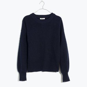 Madewell Fairbanks Pullover Navy Sweater Small